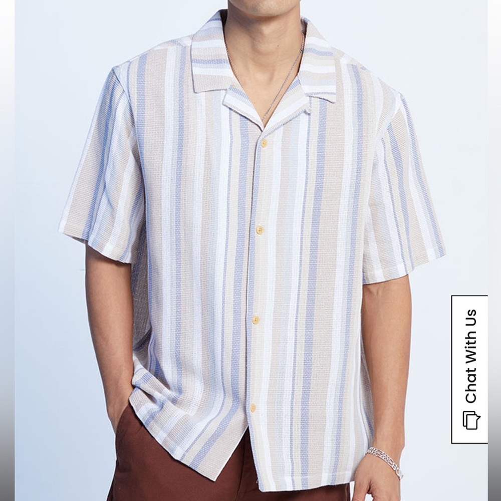 Men’s - Stripped Woven Button Down